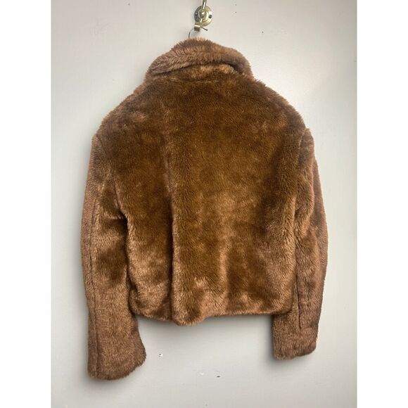 Free People Mena Crop Faux Fur Teddy Jacket Sz. XS - Picture 5 of 5